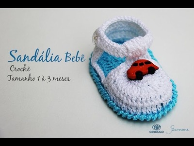 Sandália de Crochê para Bebê - Simone Eleotério