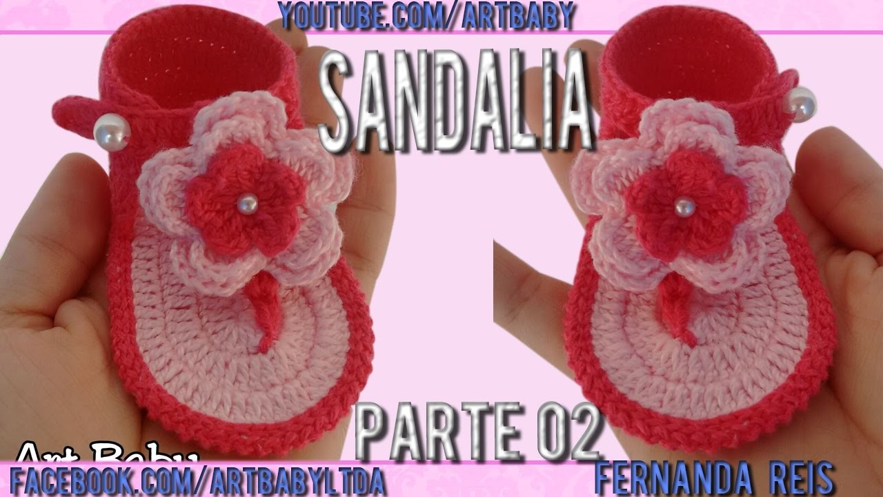 Sandalia de Croche Parte 2 - Professora Fernanda Reis
