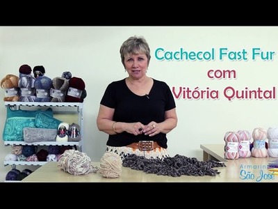 Vitória Quintal ensina Cachecol Rápido em Crochê com o Lã Cisne Fast Fur