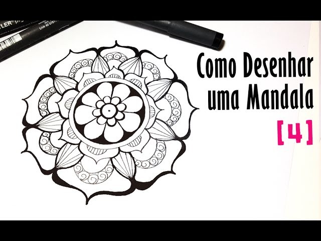 Como Desenhar uma Mandala [4] - How to Draw a Mandala
