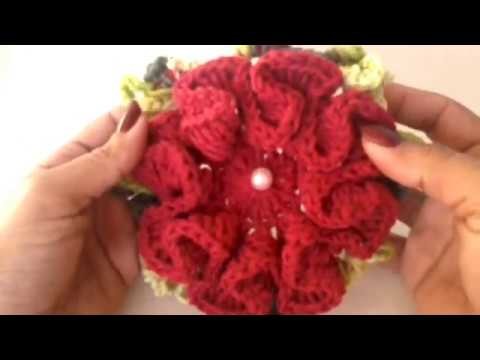 Como fazer flor de crochê para aplicação