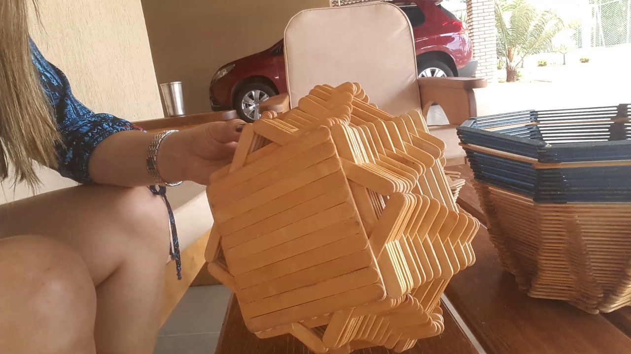 Dica do dia: palito de picolé  vira cachepot