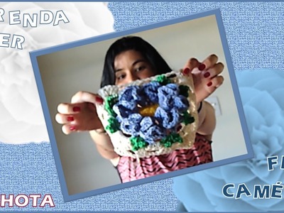 Flor de Crochê - Flor Camélia Passo a Passo CANHOTA