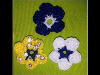 FLOR DE CROCHÊ PARA APLICAÇÃO CIDA REIS