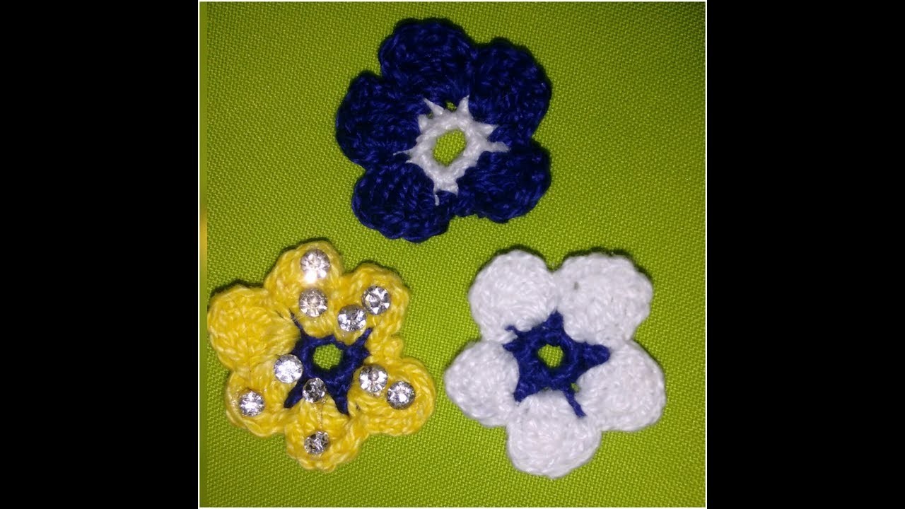 FLOR DE CROCHÊ PARA APLICAÇÃO CIDA REIS