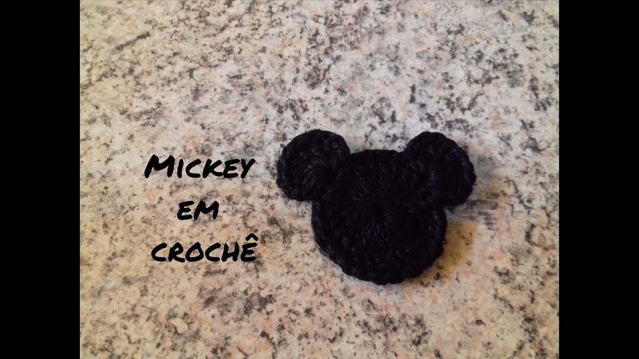 Mickey em crochê para aplicação