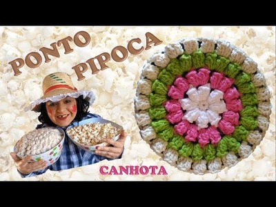 Ponto de Crochê - Ponto Pipoca CANHOTA