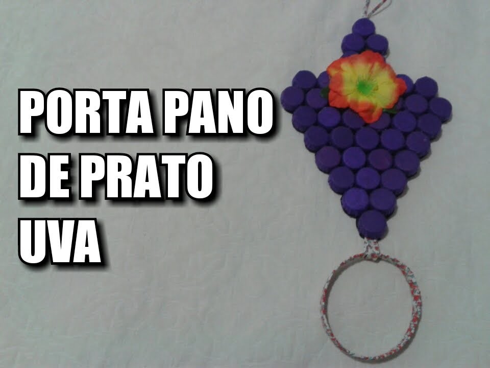 Porta pano de prato com formato de uva