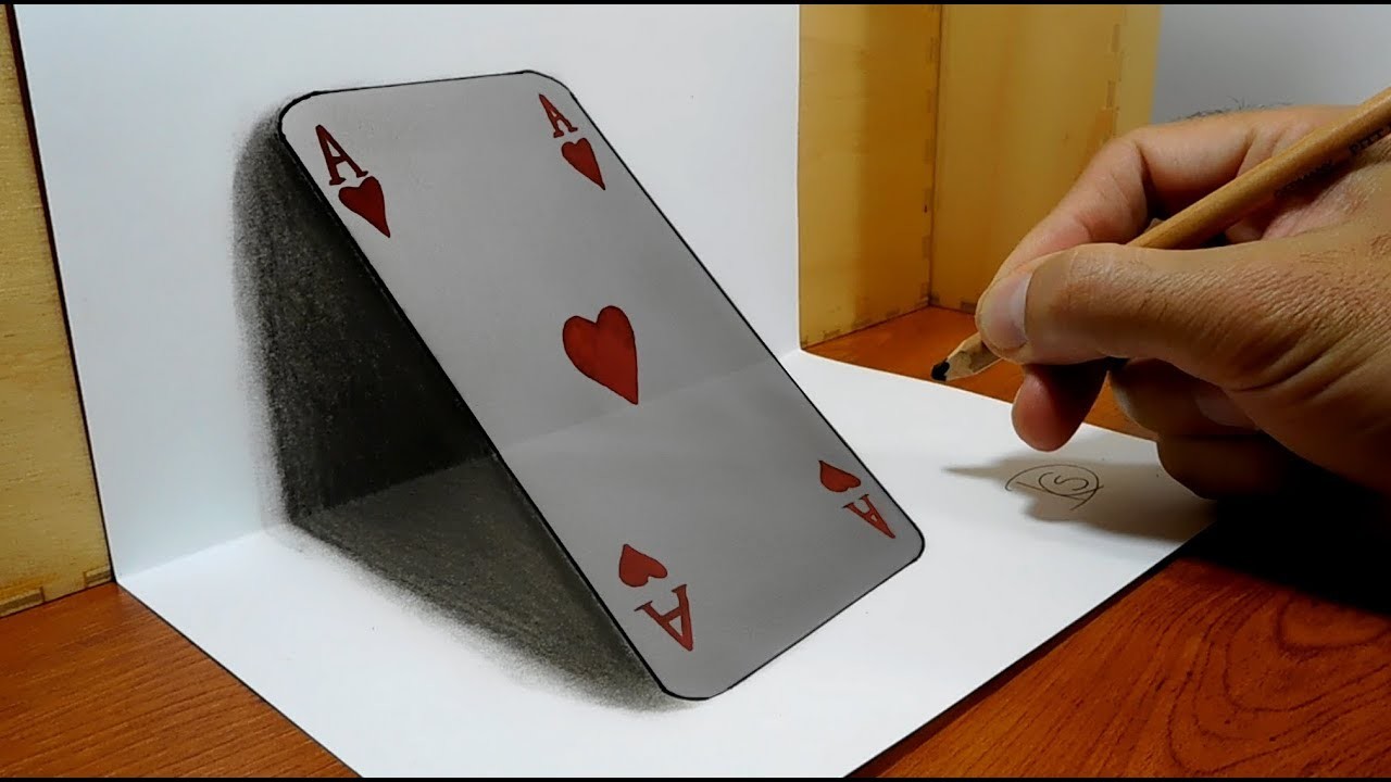 3D Trick Art on Paper   Card
