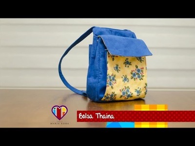 Bolsa mochila de tecido Thainá. Fabric backpack bag. Make a fabric backpack bag. Fabric bags