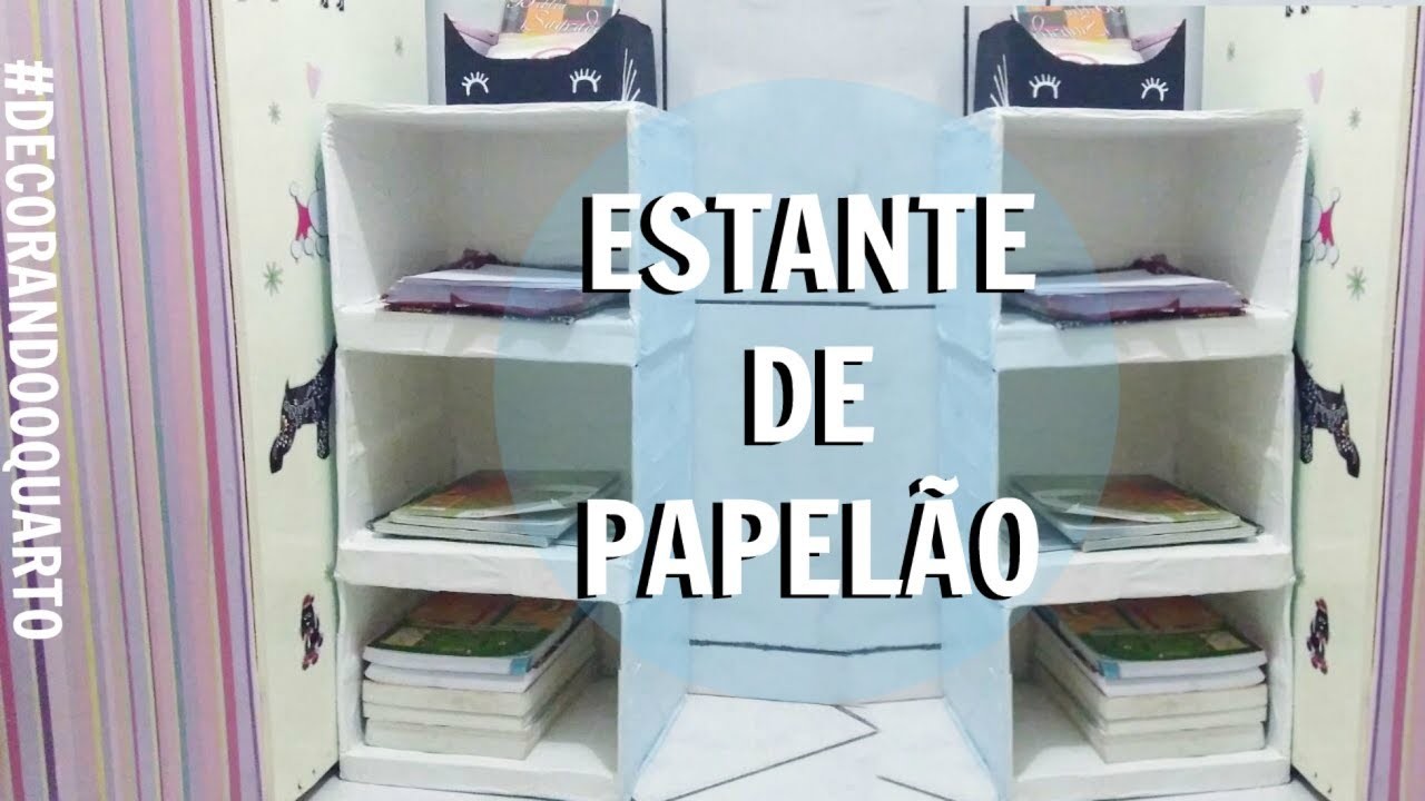 DIY - ESTANTE DE PAPELÃO #DECORANDOQUARTO | GraziSilc