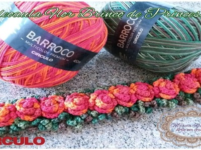 Flor Brinco de Princesa - "Marcia Rezende - Arte em Crochê"