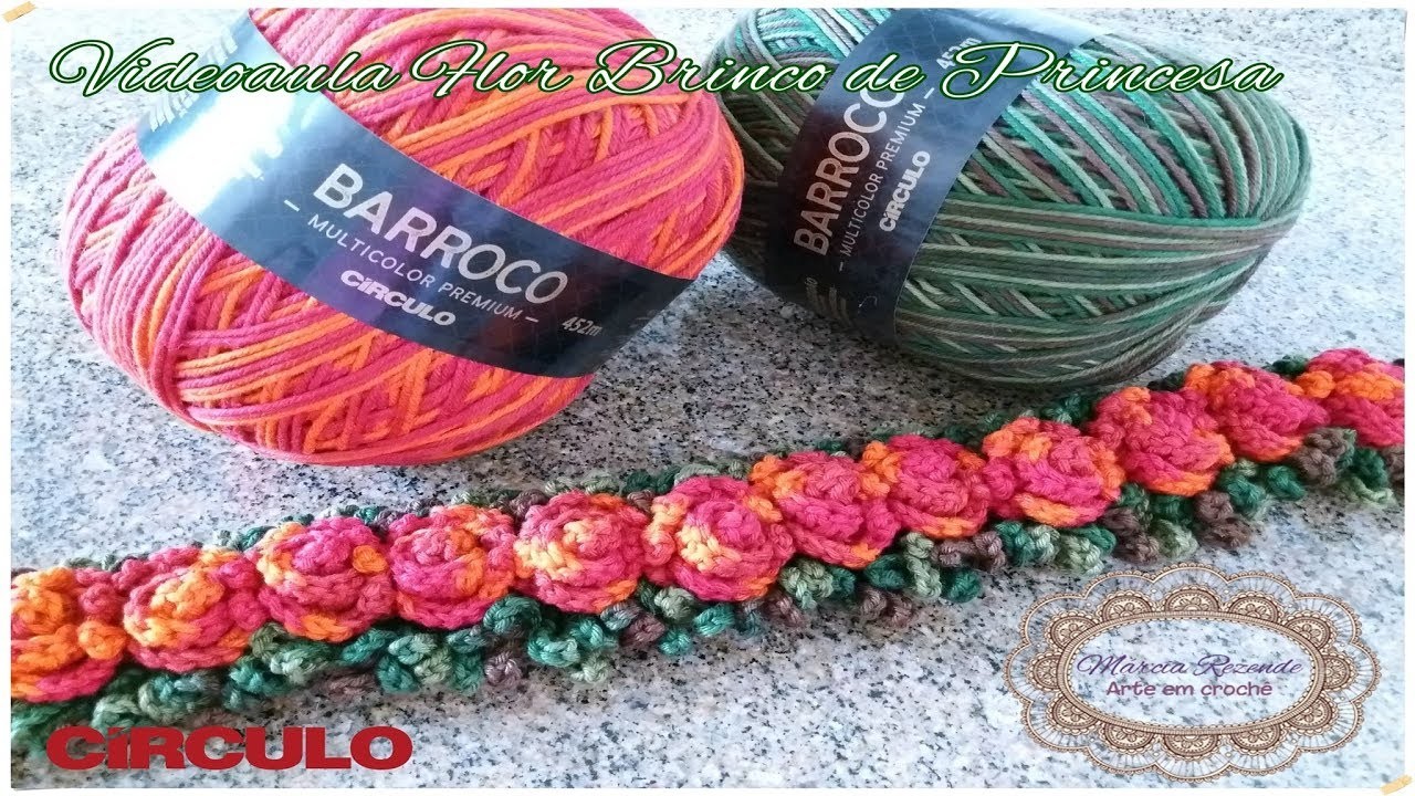 Flor Brinco de Princesa - "Marcia Rezende - Arte em Crochê"