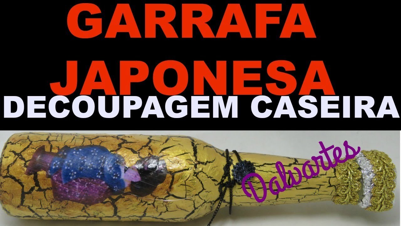 GARRAFA C. DECOUPAGEM JAPONESA
