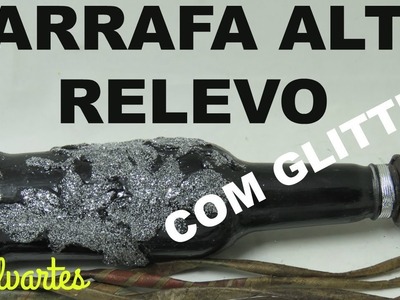 GARRAFA EM ALTO RELEVO COM GLITTER