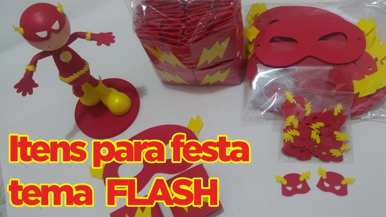 Itens para festa tema FLASH - Inspire-se | Criatividades da Dê