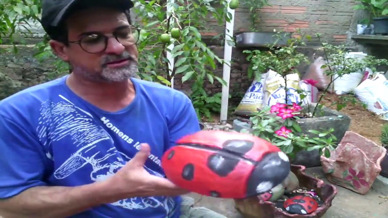 Joaninha - vaso e jardim