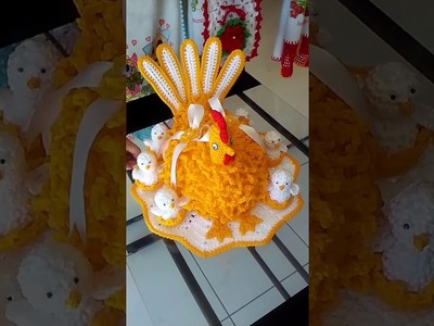 Mamãe galinha e seus pintinhos- Eliene Artesanato