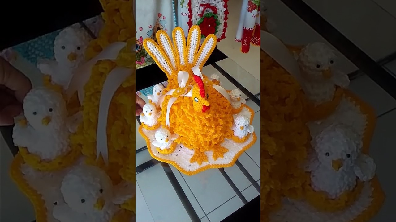 Mamãe galinha e seus pintinhos- Eliene Artesanato
