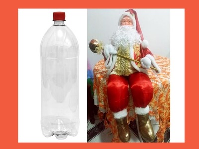 Passo a passo: Papai Noel de garrafa Pet.