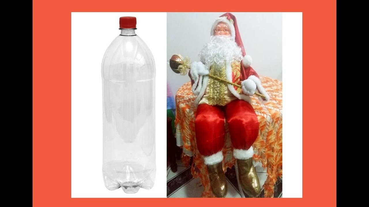 Passo a passo: Papai Noel de garrafa Pet.