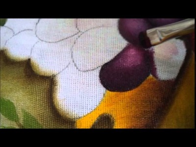 Pintura em tecido uvas Nº 1 -Graça Tristão- Nível iniciante igual ao meu-Video 11