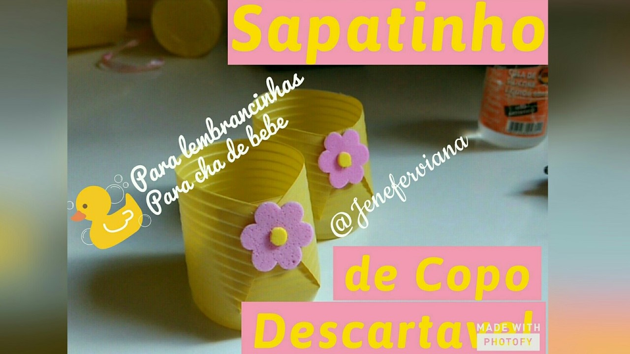 Sapatinho de copo descartável