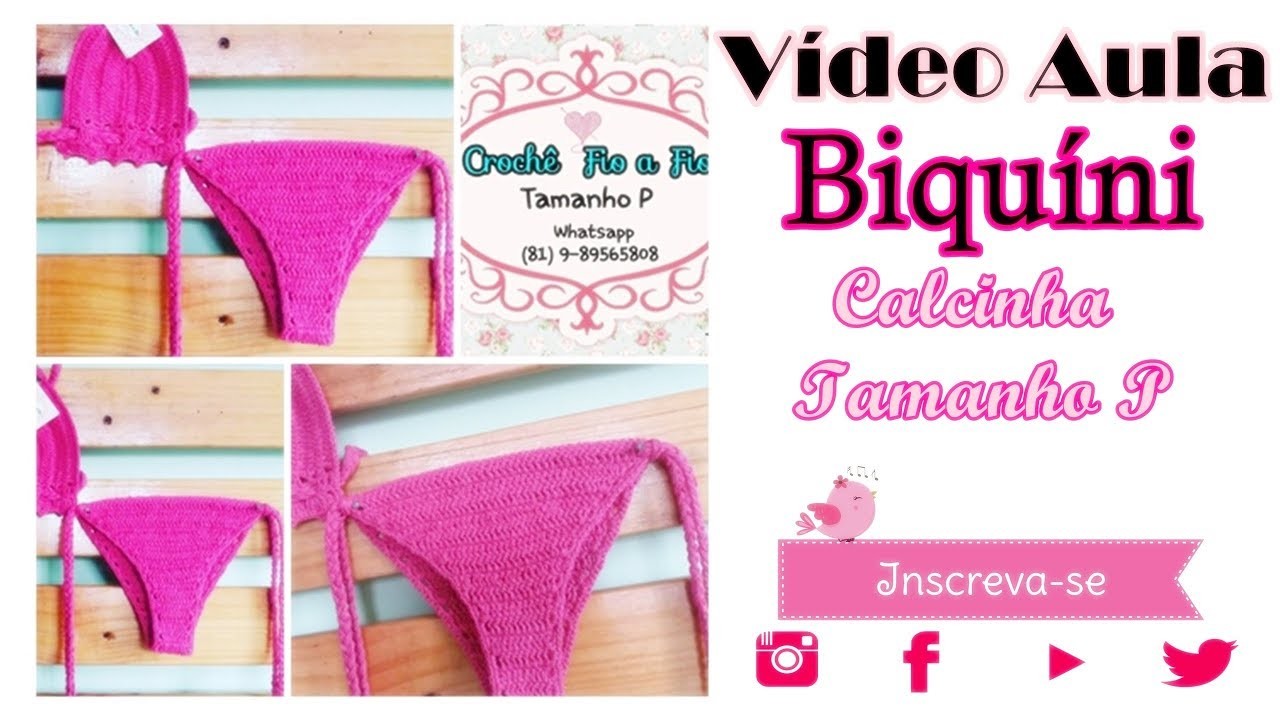 Biquíni Crochê- Calcinha -Tamanho P- Katiane Crochê Fio a Fio
