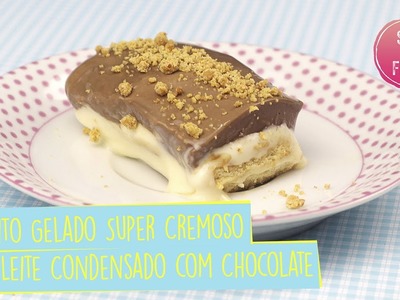 Biscoito Gelado Super Cremoso de Leite Condensado com Chocolate | Sal de Flor