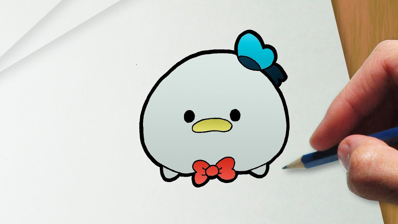Como desenhar o Pato Donald na versão Disney Tsum Tsum