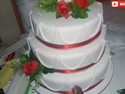 Como fazer bolo vermelho para casamento - Miriam santtos