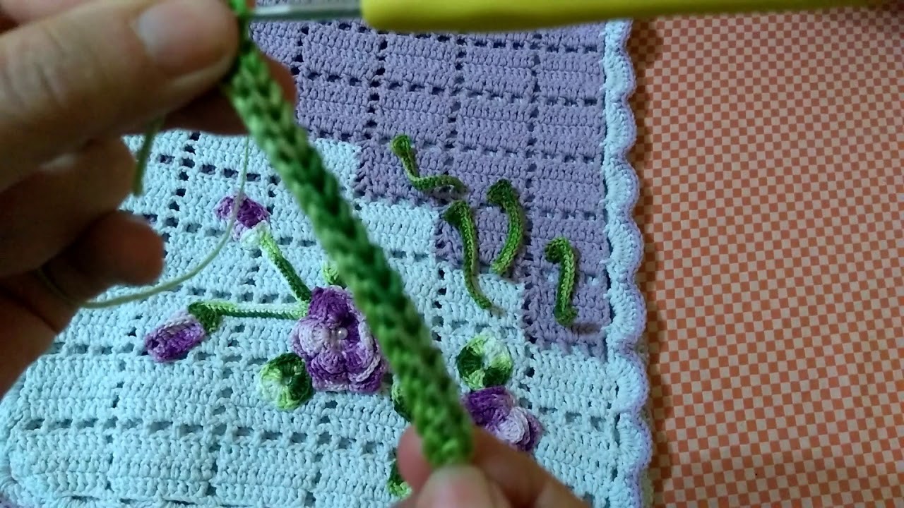 Como fazer galho em crochê para aplicação, Valéria crochê & Diversos