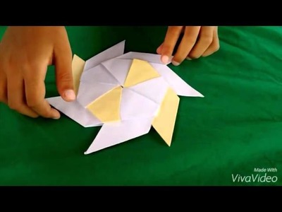 Como fazer uma estrela ninja de papel com 7 pontas