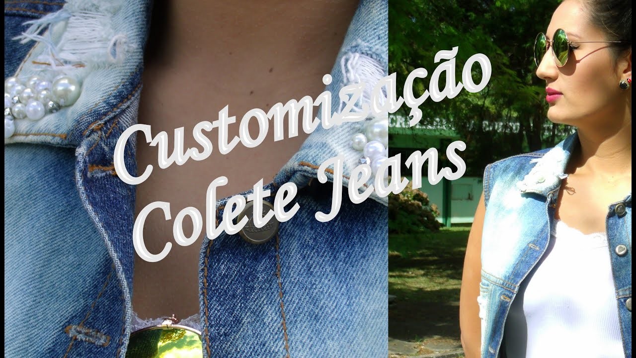 Customização de colete Jeans-  Por Clarisse Froner