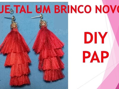 DIY. COMO FAZER LINDO PAR DE BRINCOS EM CETIM. SUPER NA MODA!