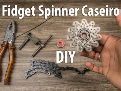 DIY FIDGET SPINNER WITH BICYCLE CHAIN! HOW-TO