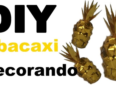 Abacaxi com vaso de ACETONA-Diy Casa Nova 04