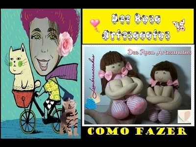 Boneca Pernudinha Pequena - Modelos 2 e 3. Dee Rosa Artesanatos