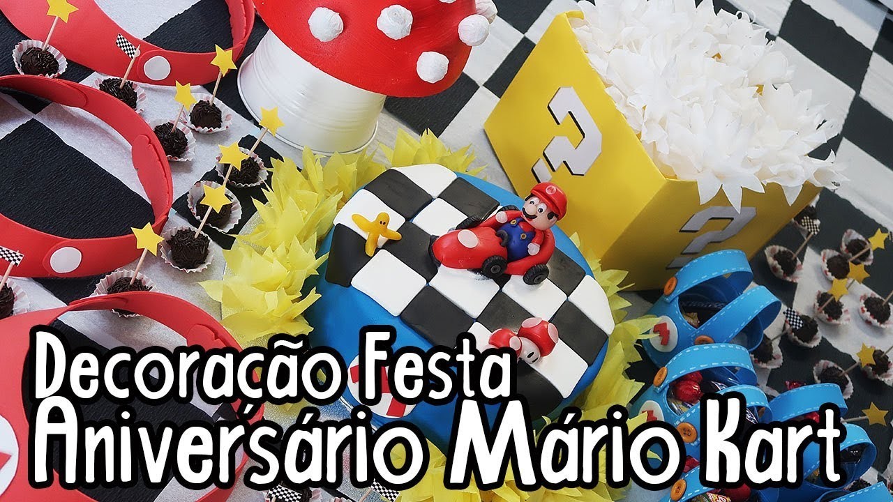 Decoração de Festa de Aniversário Mario Kart