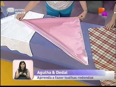 Dicas de costura - Aprenda a fazer toalhas redondas - Praça da Alegria