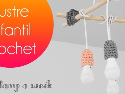 DIY Lustre infantil de madeira e crochet | one lamp a week #41