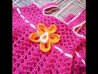 Flor em croche para aplicação (canhoto)