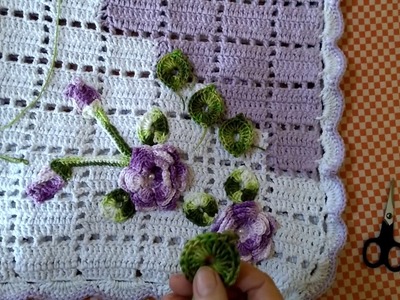 Folha para aplicação em crochê, Valéria crochê & Diversos