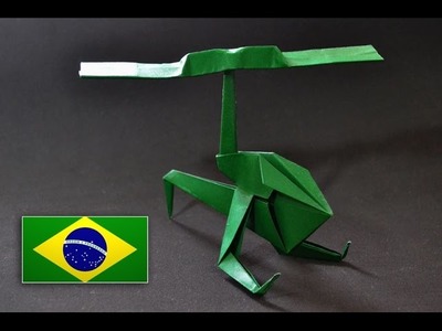 Origami: Helicóptero - Instruções em português PT BR