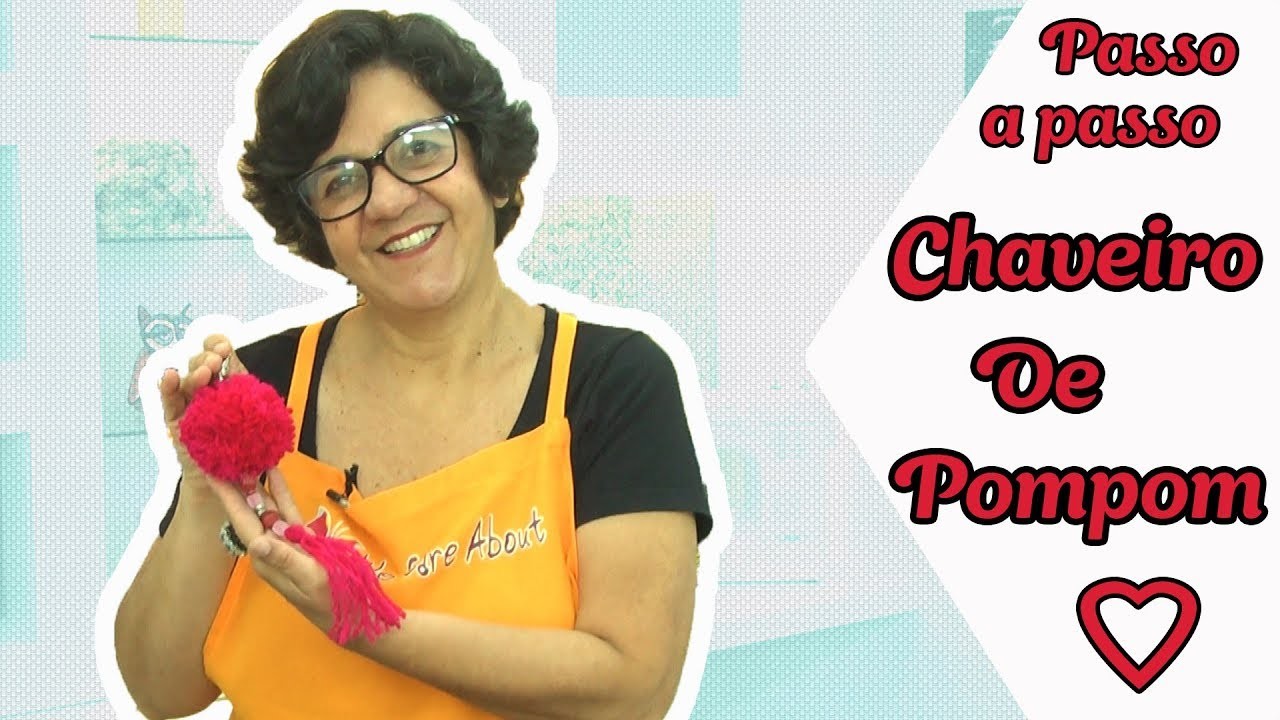 Passo a passo: Como fazer um chaveiro de pompom | Alciana Rossi