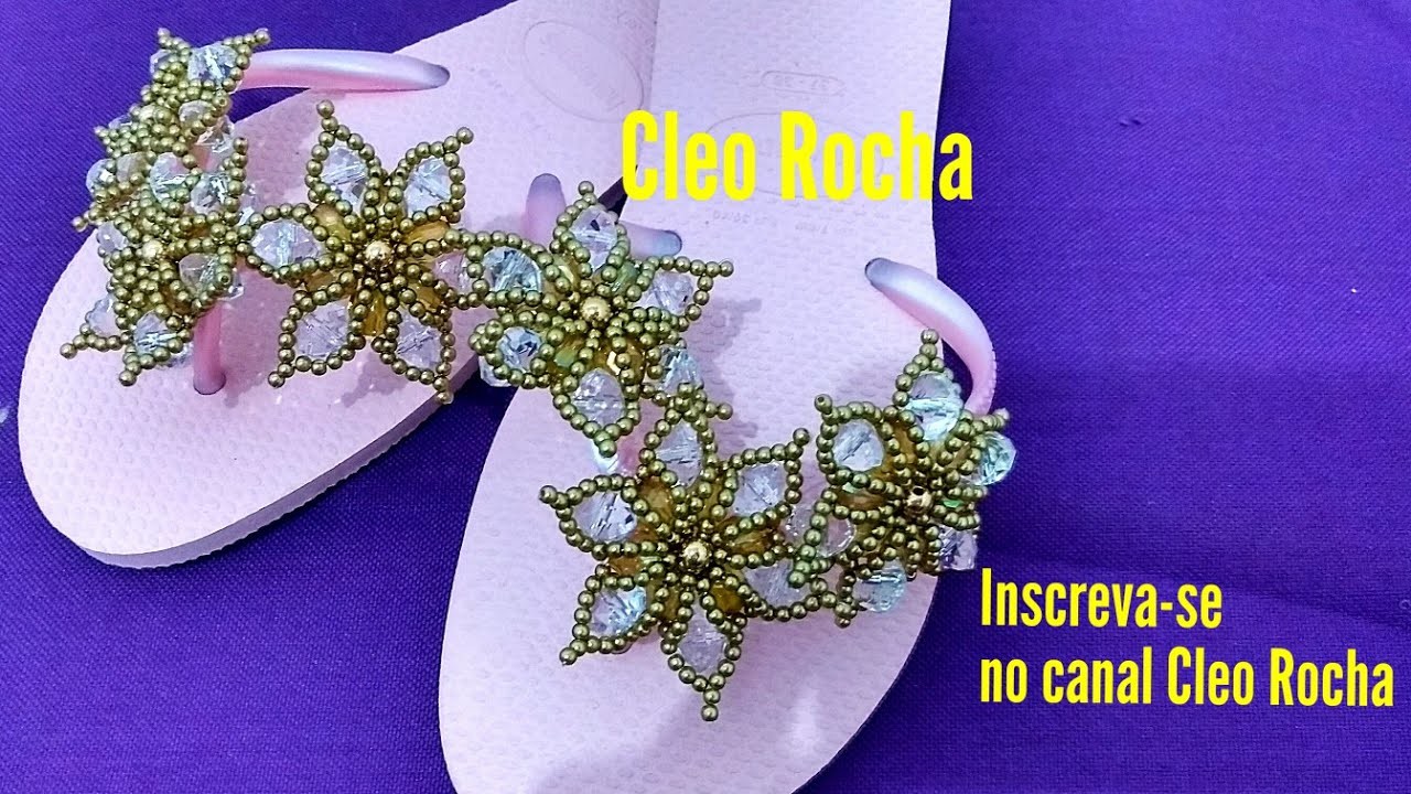 CHINELO " ISZOLDA BORDADO COM PÉROLAS E CRISTAIS" by Cleo Rocha