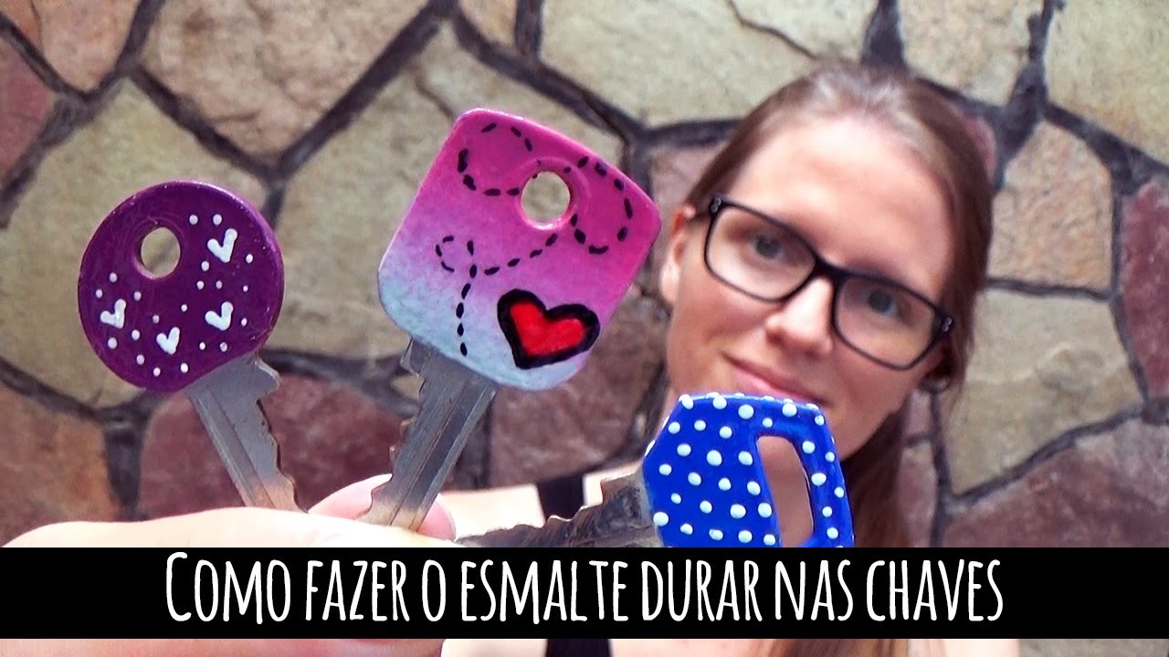 Como decorar chaves com esmalte - Ideia Rosa