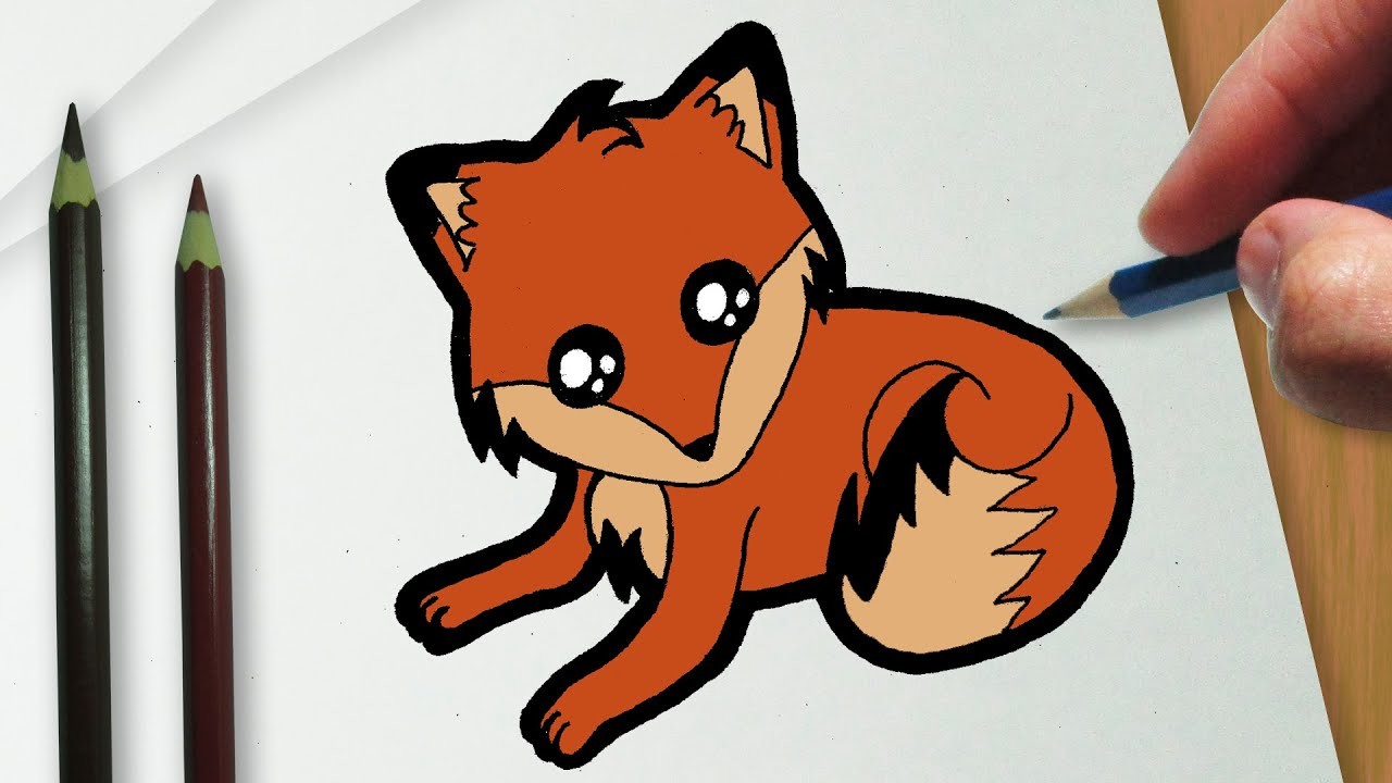 Como desenhar uma raposa kawaii