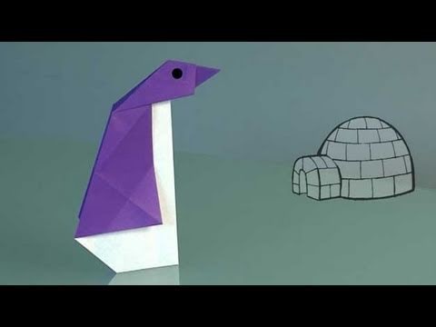 Como fazer um Pinguim de papel, origami