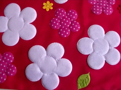 Decorando capa de almofadas  - flores e passarinhos - Faça você mesmo